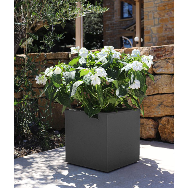 Poétic jardinière BASALT UP, carré, 295 mm, anthracite